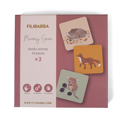 FILIBABBA Filibabba Jeu de memory monde animaux nordiques