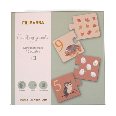 Filibabba Puzzle à compter - La faune nordique