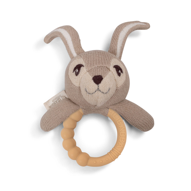 Levně Filibabba Chrastítko se silikonovým kroužkem na kousání - Henny the Bunny