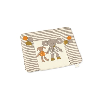 Sterntaler Materassino per fasciatoio Eddy + Happy stampato, ecru 85 x 72 cm