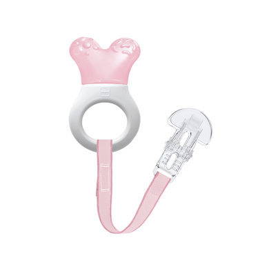 Image of MAM Anello di dentizione con clip Mini Cooler & Clip, 2+ mesi, rosa
