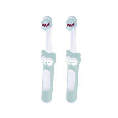 MAM Brosse à dents bébé Baby's Brush 6 mois+, turquoise lot de 2