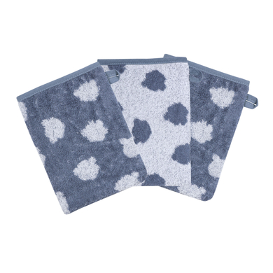 WÖRNER SÜDFROTTIER Gant de toilette enfant jacquard ourson bleu 15x21 cm lot de 3