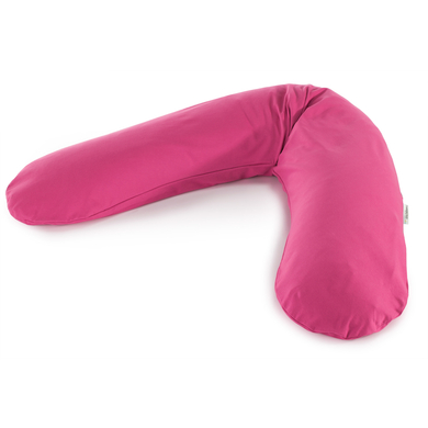 THERALINE Coussin d'allaitement et housse Original fuchsia jersey BIO