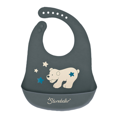 Sterntaler Bavoir bébé Elia silicone gris fer
