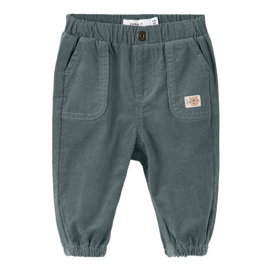 name it Pantalon en velours côtelé Nbmbob Balsam Green
