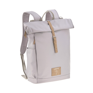 LÄSSIG Sac à langer dos Rolltop Backpack gris