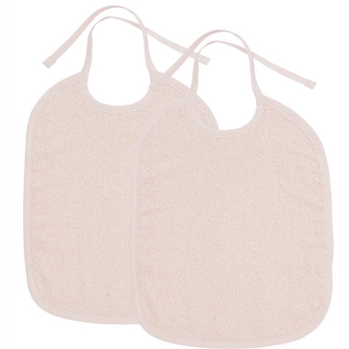 MEYCO Bavoir bébé Basic éponge Soft Pink lot de 2