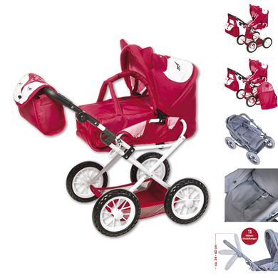 knorr toys® Puppenwagen Ruby – Foxx rot