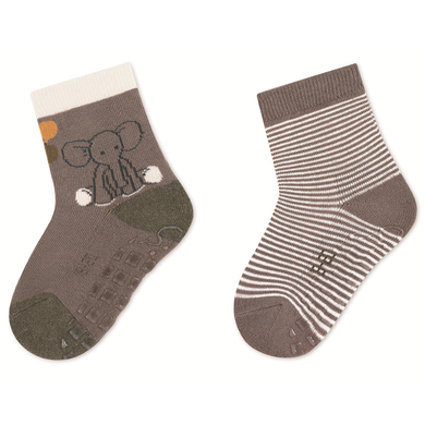 Sterntaler Chaussettes ABS double pack Eddy gris