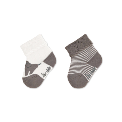 Sterntaler Lot de deux chaussettes pour bébé Eddy écru