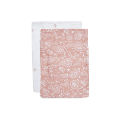 jollein Gant de toilette enfant mousseline motif cachemire Halo palissandre lot de 2