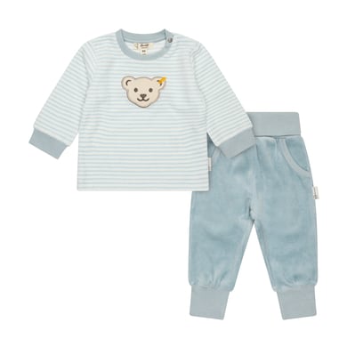 Image of Steiff Set pantaloni + felpa blu celeste059