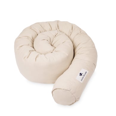 JULIUS ZÖLLNER Tour de lit traversin enfant mousseline sable 180 cm