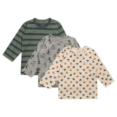 HUSTCLAIRE Hust & Claire T-shirt manches longues pack de 3 Albert Duck green