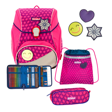 Scout Alpha DIN Neon Safety Pink Glow, 4 tlg.  - Onlineshop Babymarkt