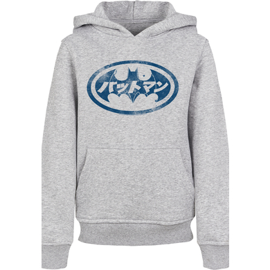 F4NT4STIC Hoodie DC Comics Batman Japanese Logo White heather grey