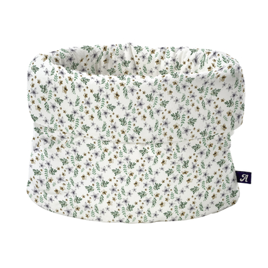 Alvi® Panier rangement rond Petit Fleurs vert/blanc