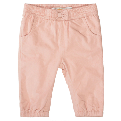 STACCATO Pantalon en velours côtelé pastel rose
