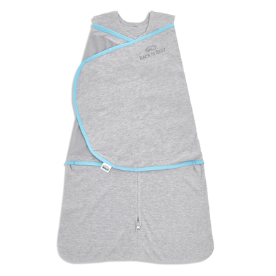 HALO® Gigoteuse d'emmaillotage SleepSack® Ideal Temp Heather grey/aqua TOG 1.5