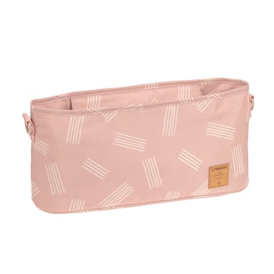 lassig stripes organizador para cochecito rosa suave