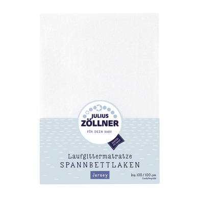 JULIUS ZÖLLNER Drap housse de matelas de parc bébé blanc 100x100 cm