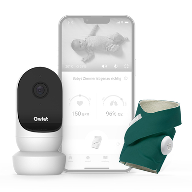 Owlet Babyvakt Monitor Duo Smart Sock 3 och Camera 2 djuphavsgrön