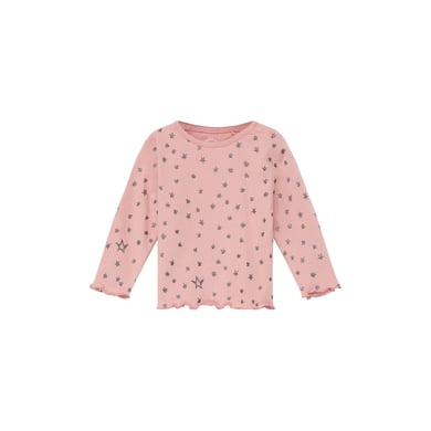 s. Olive r T-shirt rose à manches longues