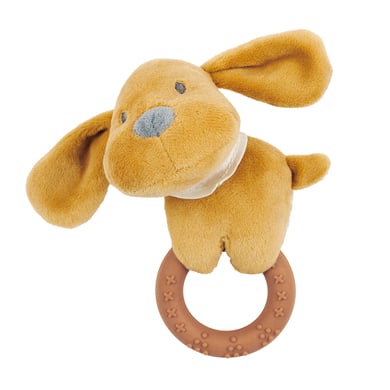Nattou Charlie Rassel mit Silikonring Karamell 388085