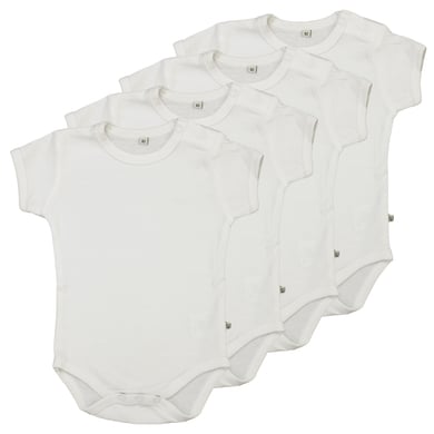 pippi Kortärmad bodysuit 4 pack White