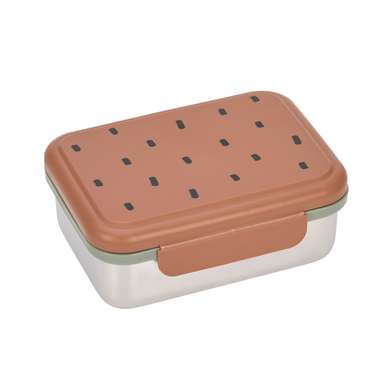 LÄSSIG Boîte à goûter enfant Happy Prints inox caramel