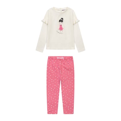Image of Minoti Set camicia a maniche lunghe + leggings rosa