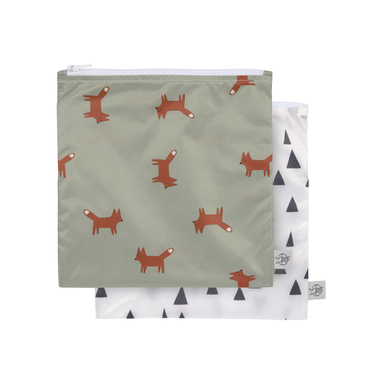 LÄSSIG Sacs de rangement réutilisables, Little Forest Fox , 2 pièces