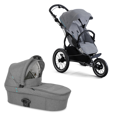 X-lander Poussette duo combinée 2en1 X-Run Azure Grey