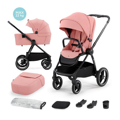 Kinderkraft Poussette duo combinée 2en1 NEA ash pink