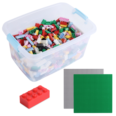 Katara Blocs de construction - 1264 pièces avec boîte et plaque de base, multicolores