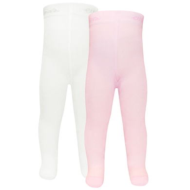 Ewers Collants pack de 2 unis bébé rose