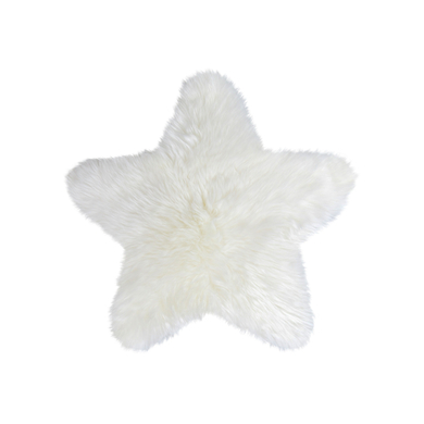 Heitmann Lammskinnsmatta Stjärna vit