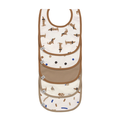 Lässig Bavoir bébé scratch Little Mateys bleu royal lot de 5