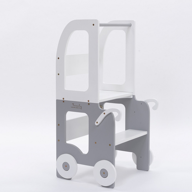 Levně Family-SCL Montessori uÄŤĂ­cĂ­ vÄ›Ĺľ Trolley white/ grey