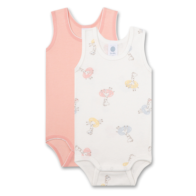 Sanetta Body double pack girafes off white / rose