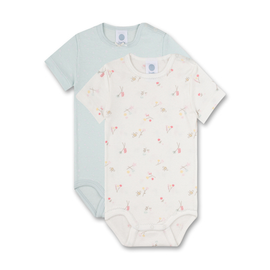 Sanetta Body double pack off white /ljusblå