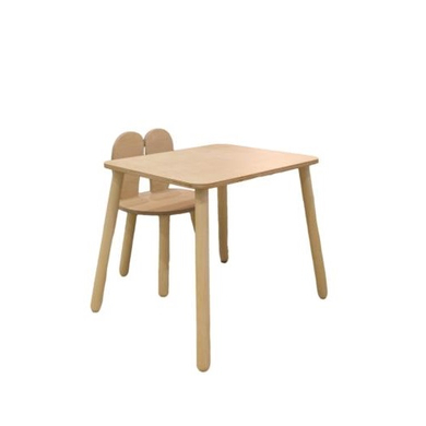 Levně Family-SCL Stůl a židle Bunny přírodní neošetřené