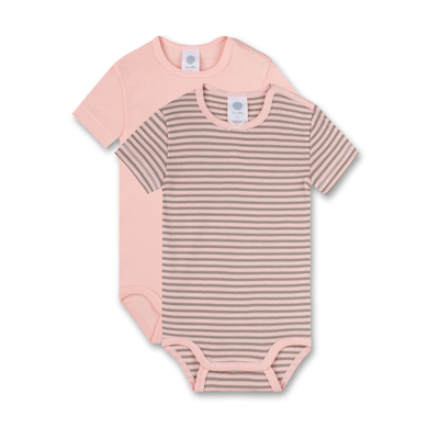 Sanetta Bodysuit Twin Pack Rosa randig