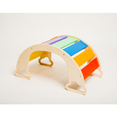 Levně Family-SCL Rainbow bow rocker natural/rainbow