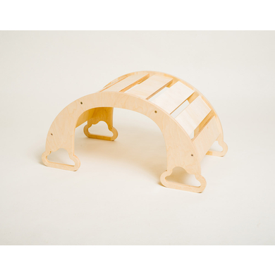 Family-SCL Echelle d'escalade enfant bascule Rainbow bois non vernie