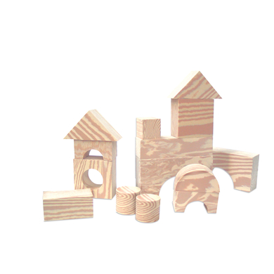 Edushape 80 blocs de construction ressemblant à du bois