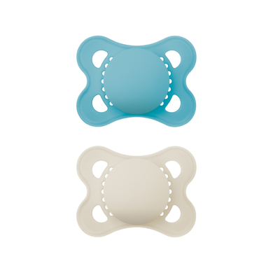 Image of MAM Original Succhietto in silicone opaco 0-6 mesi 2 pz. in blu/beige059