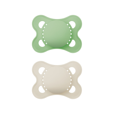 Image of MAM Original Succhietto in silicone opaco 0-6 mesi 2 pz. in verde/beige059