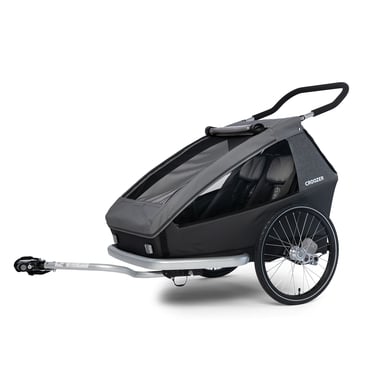 CROOZER Kinderfahrradanhänger Kid Keeke 2 Mountain Grey